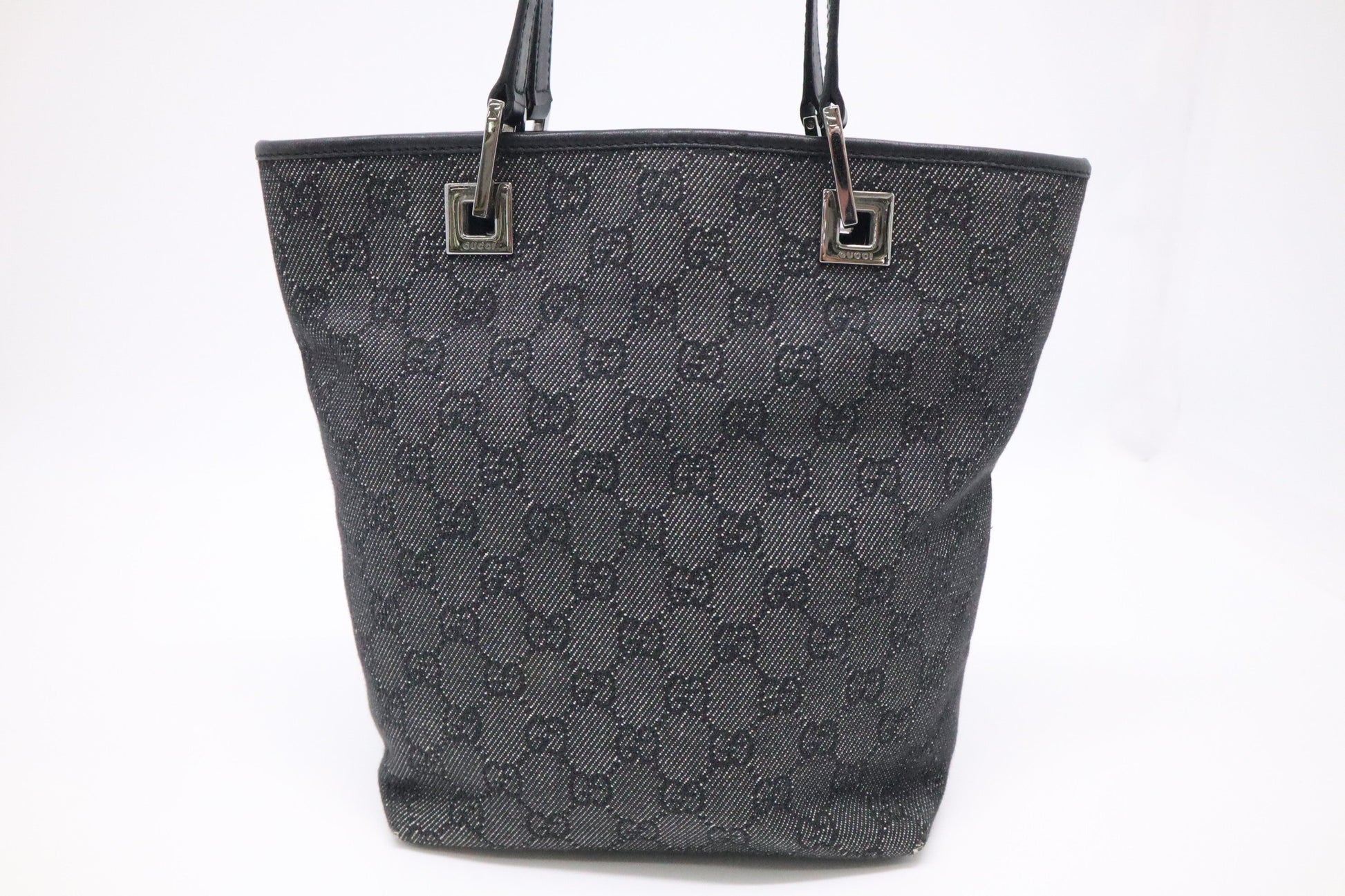 Gucci Bucket Grey Canvas Mini Bucket Bag