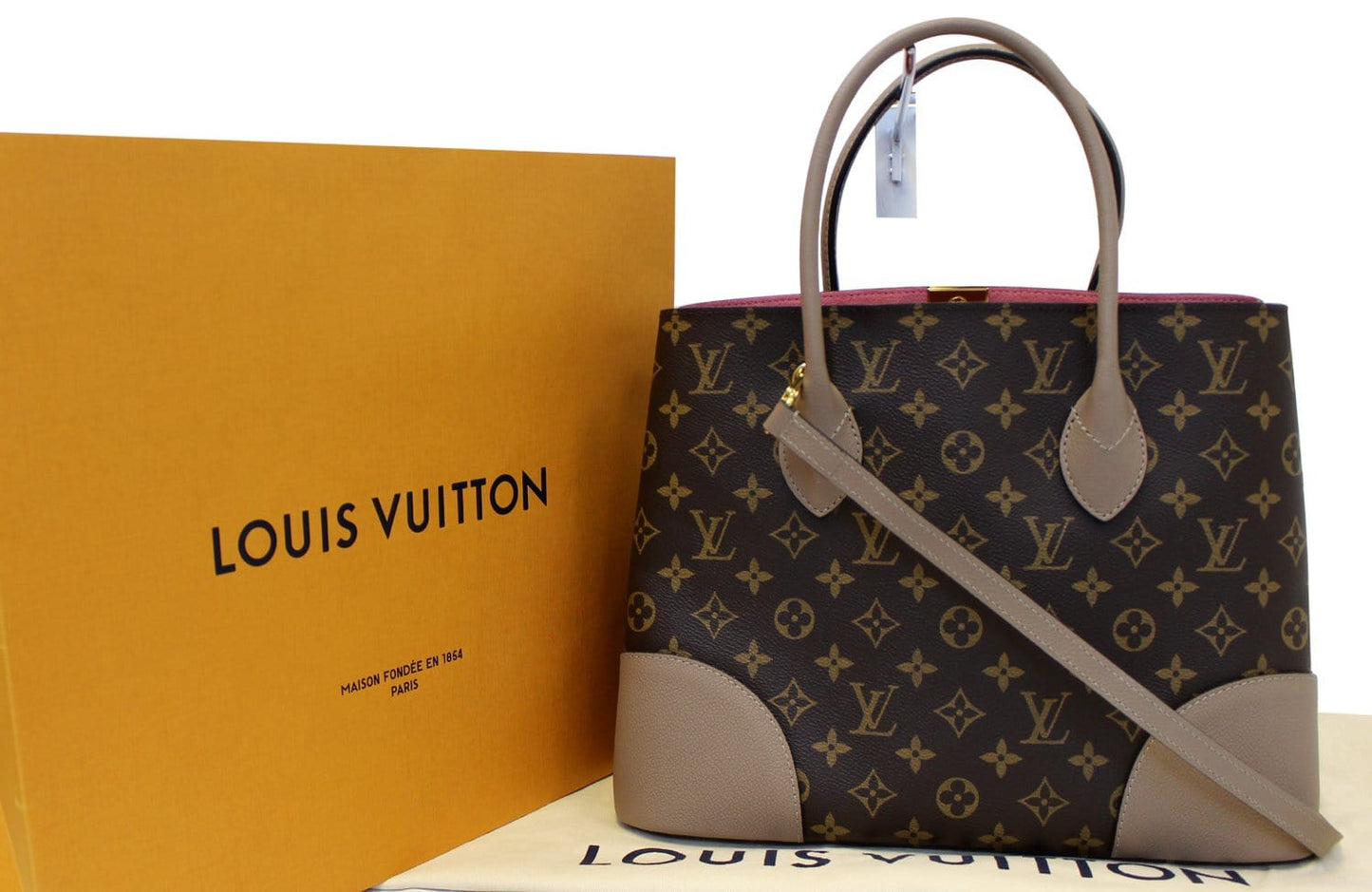 Louis Flandrin Shoulder Handbag Canvas Monogram Shoulder Bag