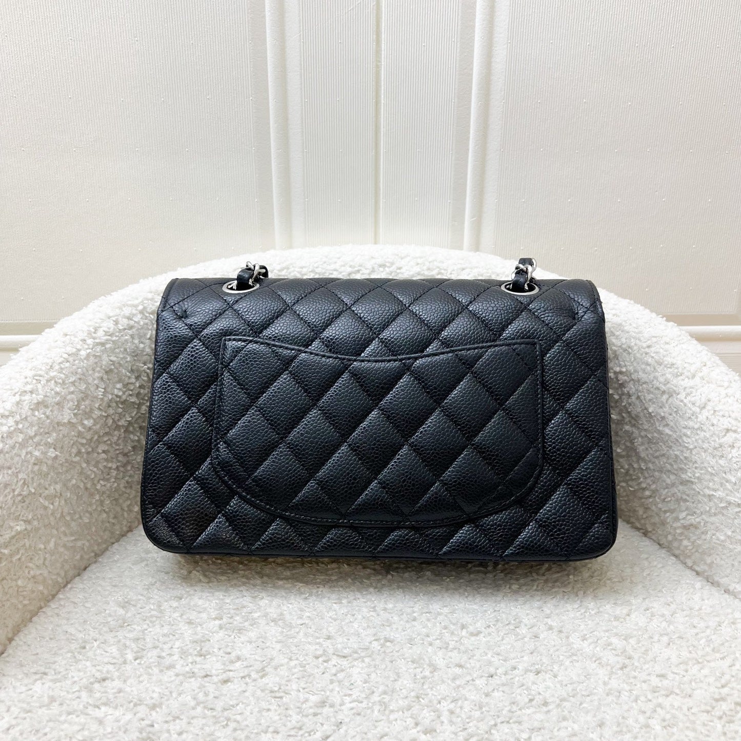 Chanel Small Classic Flap CF in Black Caviar and SHW Accessory