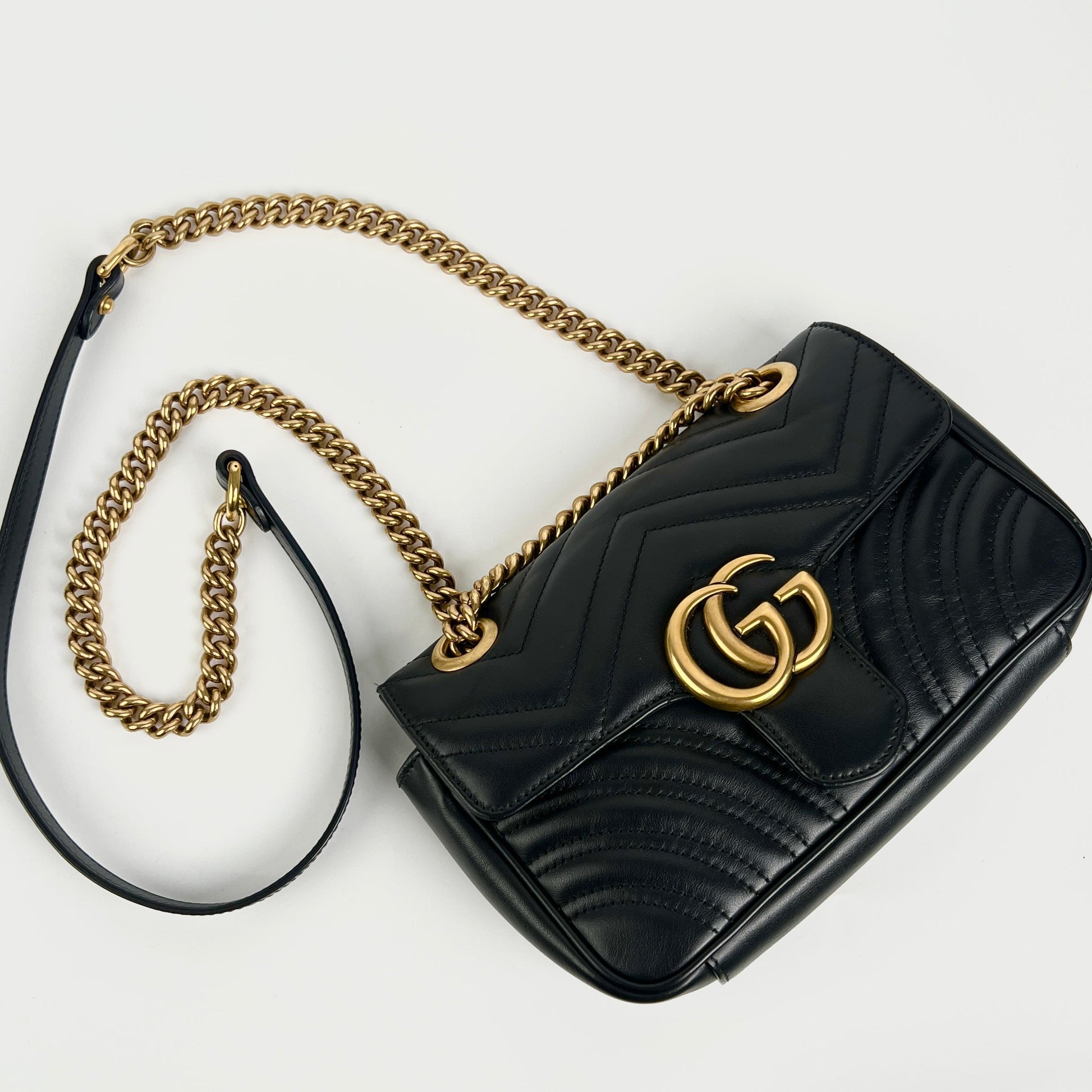 Gucci Item Marmont Crossbody Bag Matelasse Black