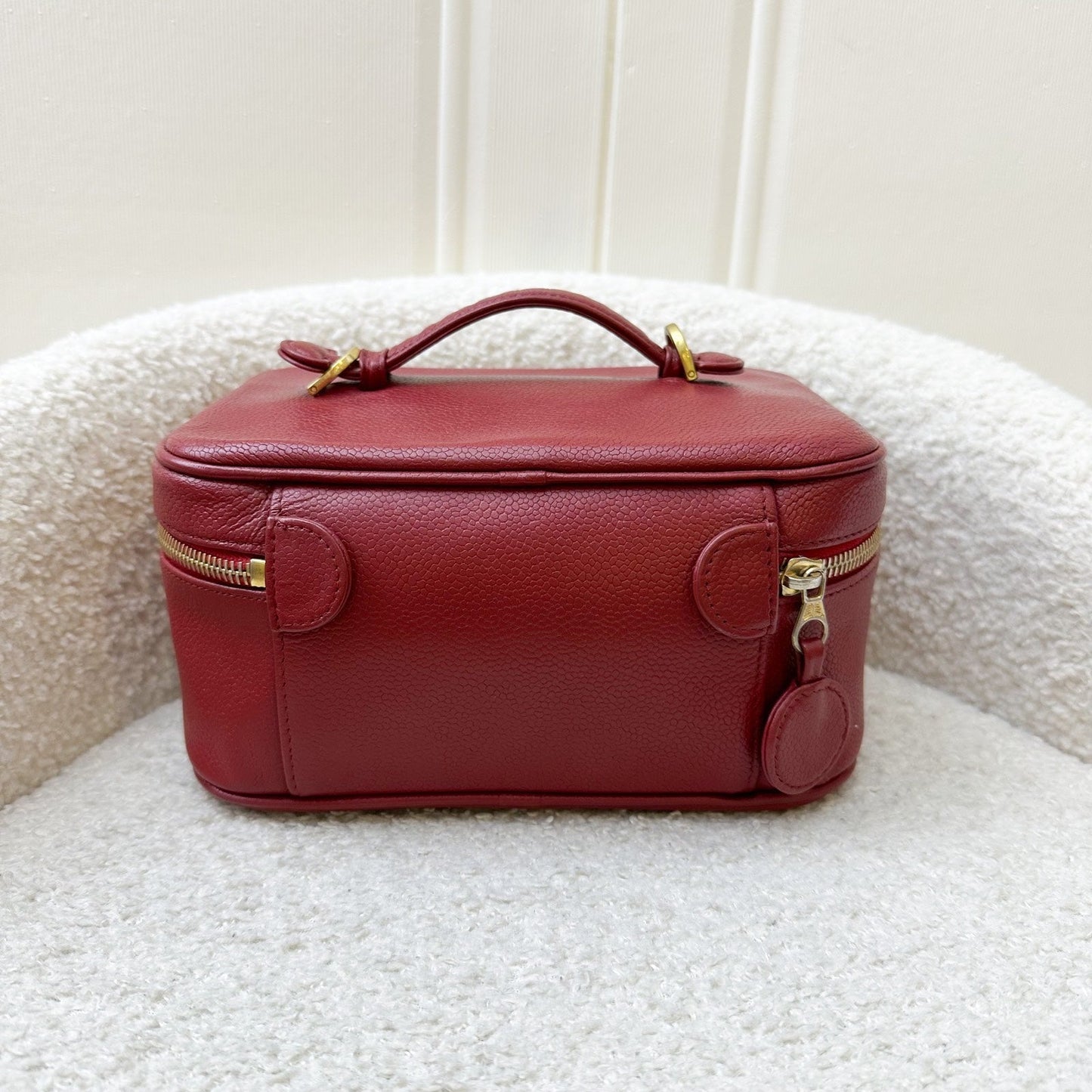 Chanel Vanity Case in Red Caviar and GHW