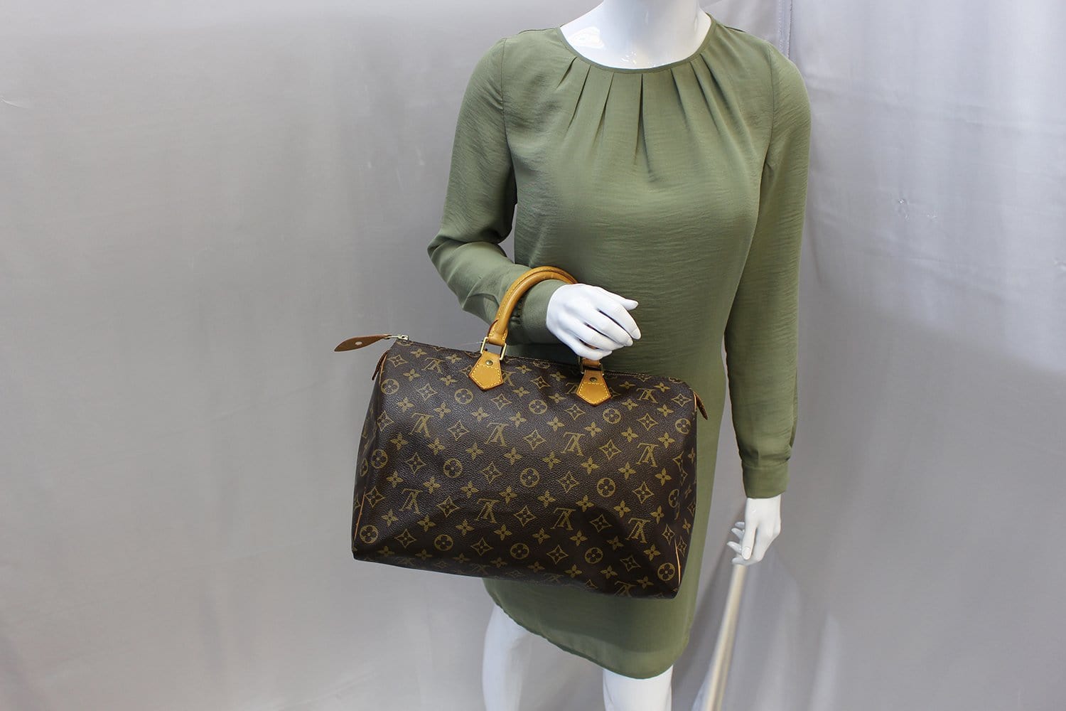 Louis Speedy Satchel Bag Canvas Monogram Travel Bag