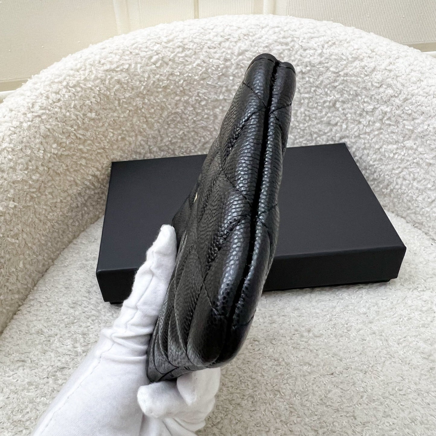 Chanel Mini O-Case / Pouch in Black Caviar and SHW (Model: )