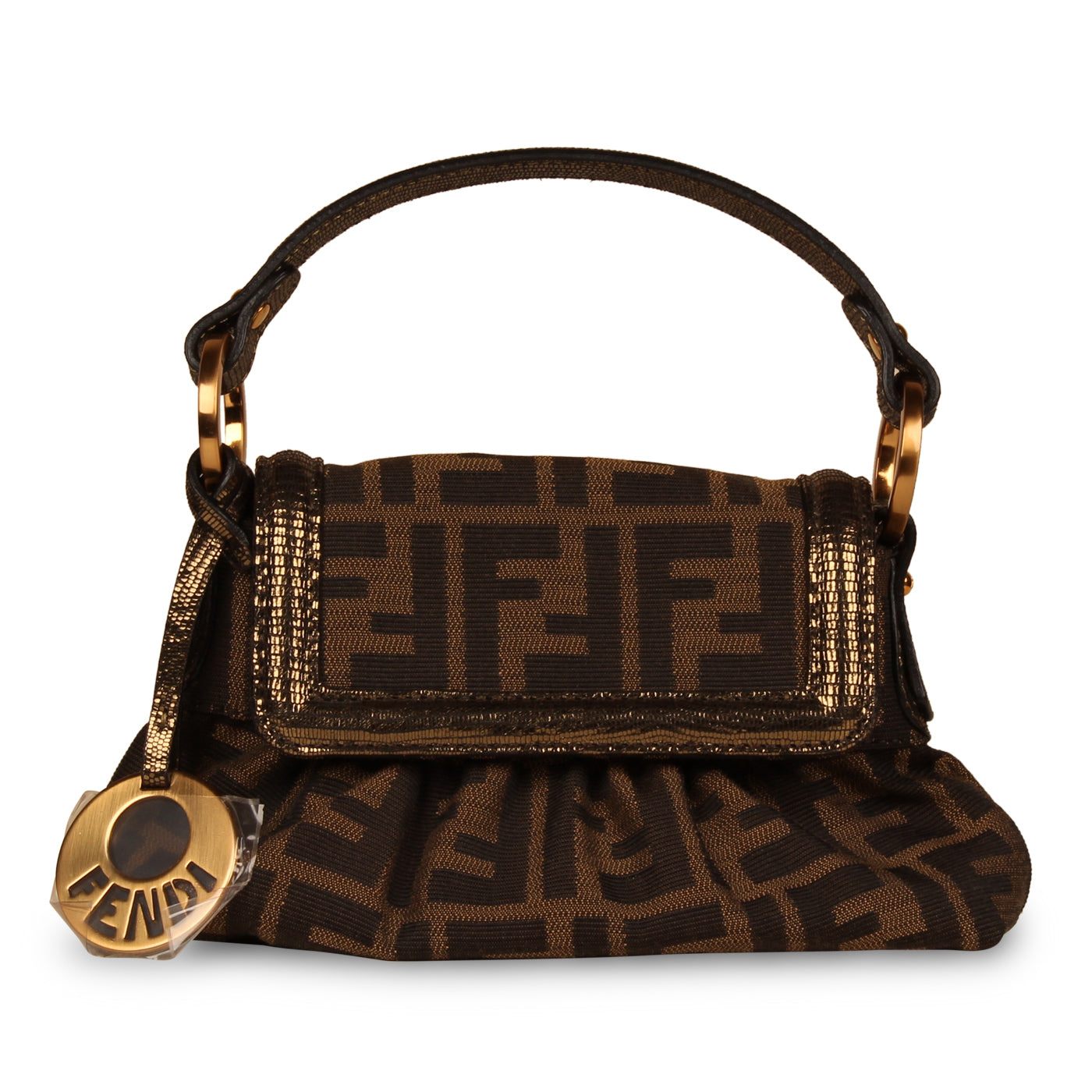 Fendi Zucca Chef Bag Metallic Mini Shoulder Bag
