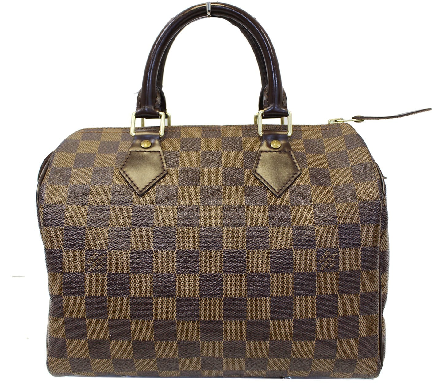 Louis Damier Ebene Speedy Satchel Bag Brown Travel Bag