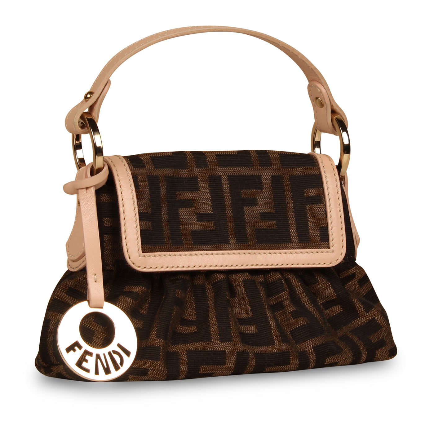 Fendi Zucca Chef Bag Trim Pink Mini Shoulder Bag