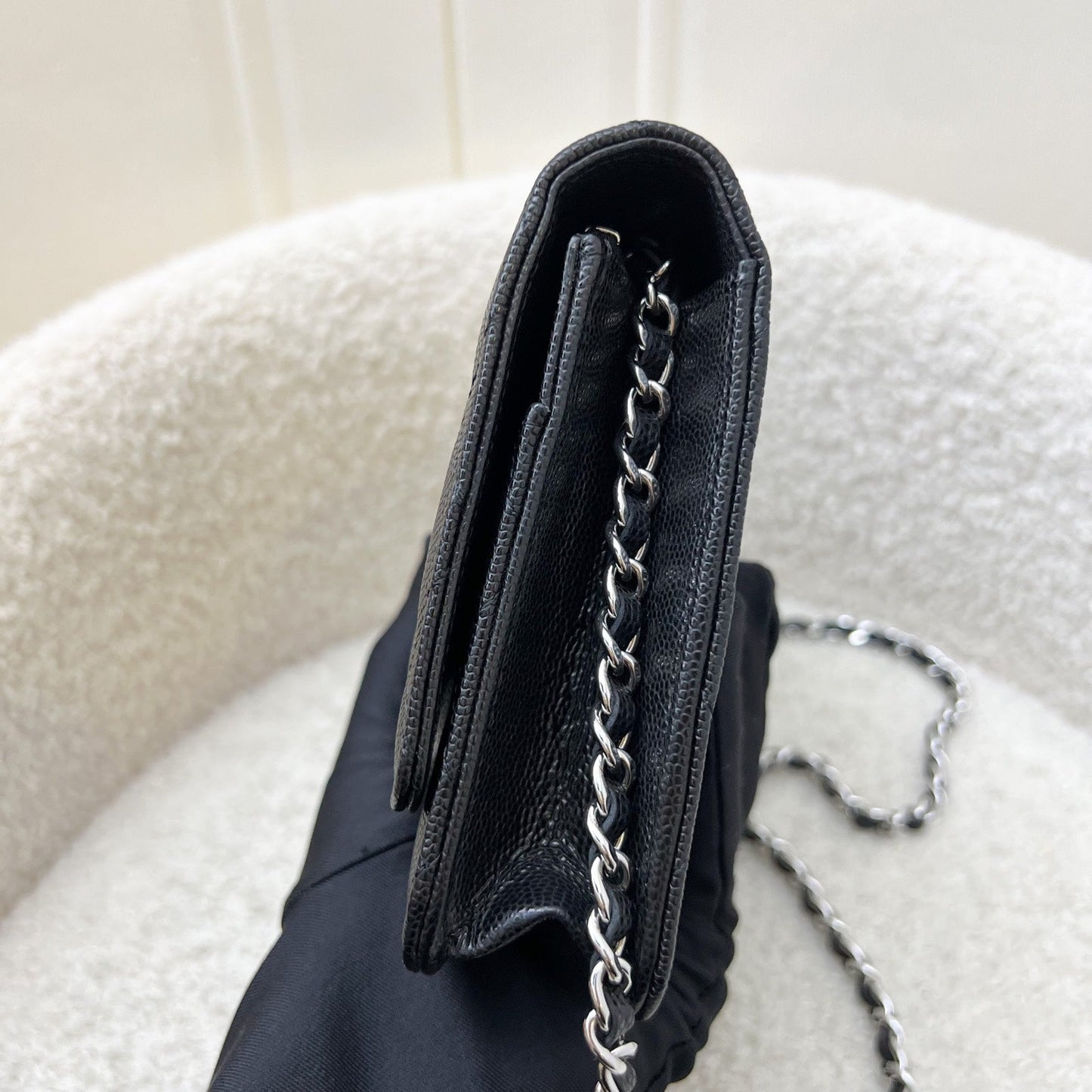 Chanel Wallet on Chain WOC in Black Caviar and SHW (Model: ) Bag