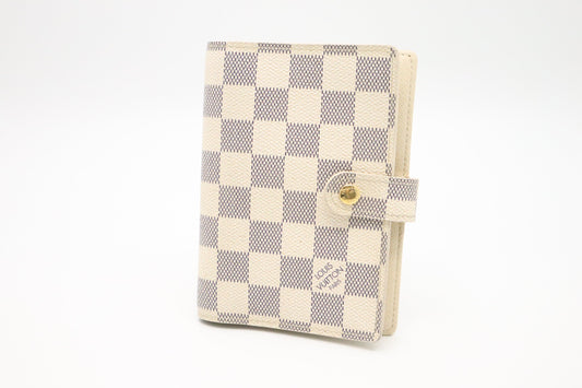 Louis Vuitton Agenda PM Azur Damier Canvas Handbag