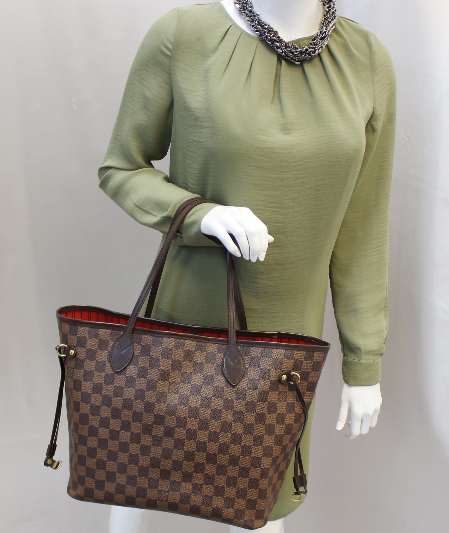 Louis Damier Ebene Neverfull Mm Tote Shoulder Shoulder Bag