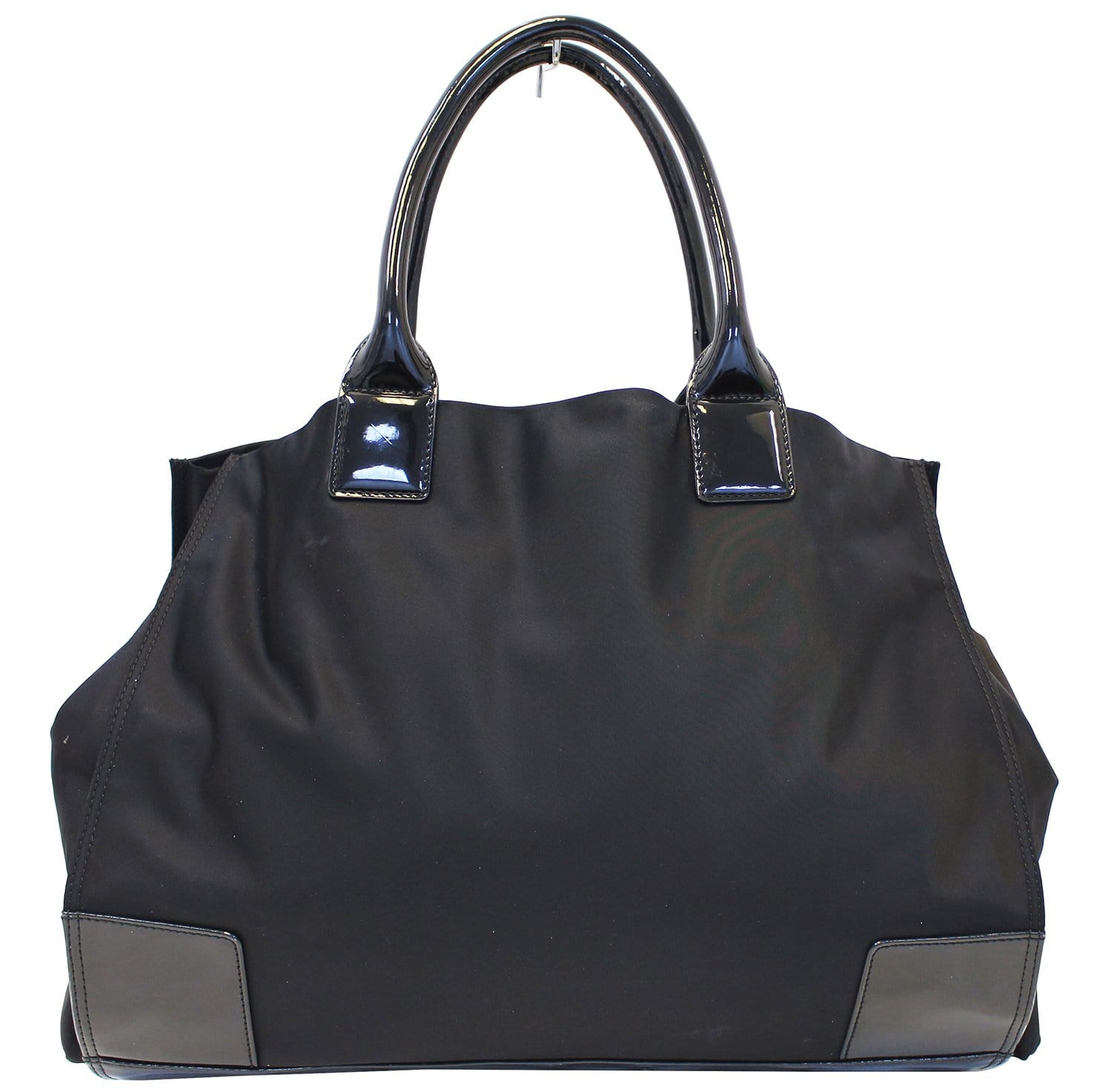 Tory Burch Ella Tote Handbag Nylon Black Tote Bag