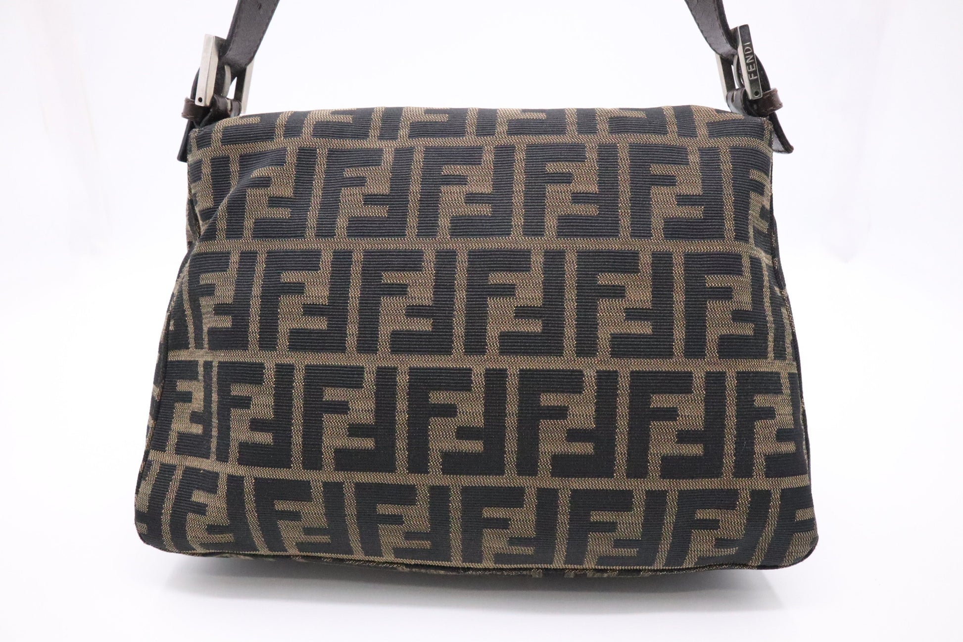 Fendi Mama Baguette In Zucca Handbag Canvas Shoulder Bag In Zucca Canvas