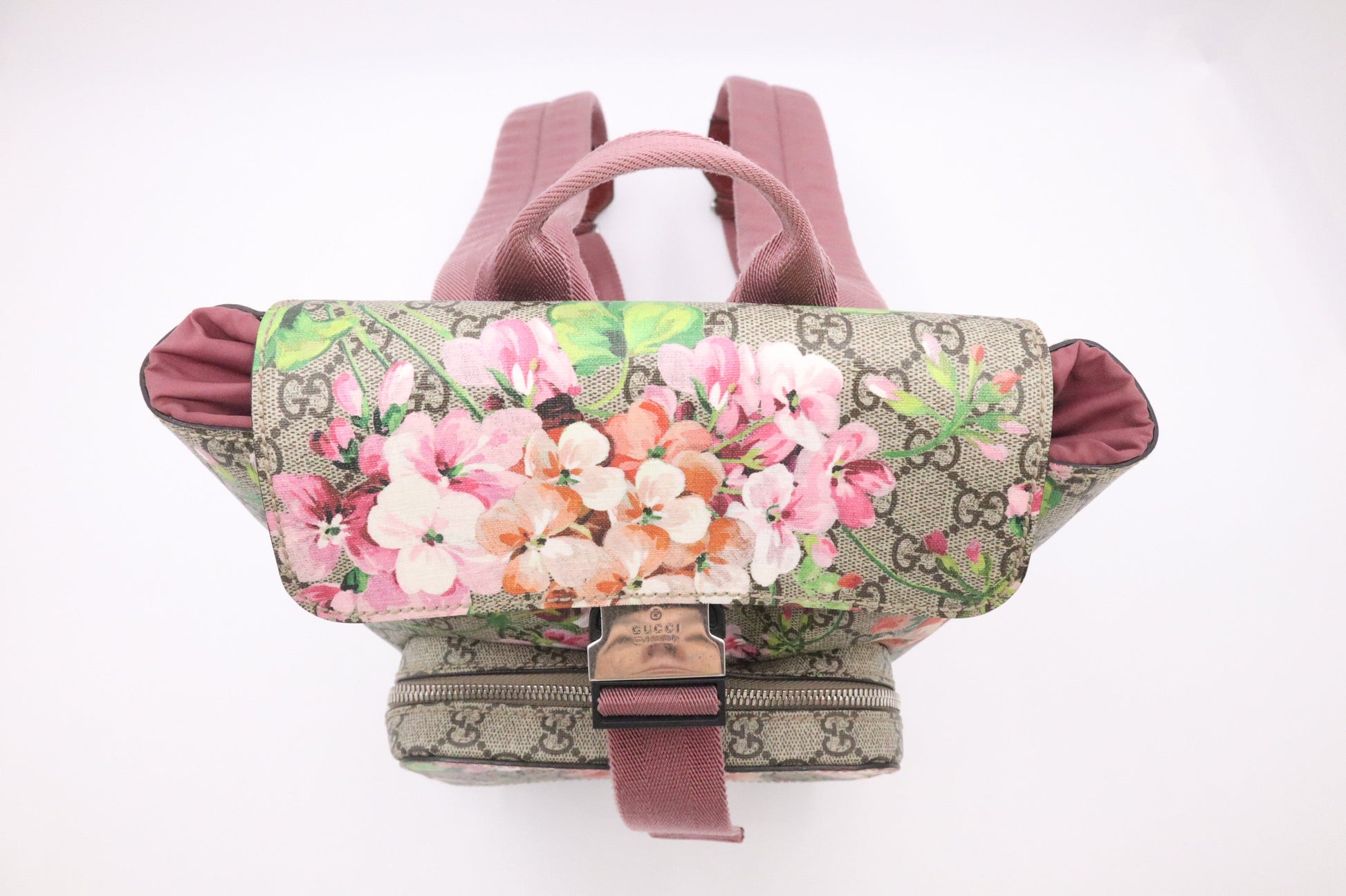 Gucci Blooms Backpack GG Supreme Canvas