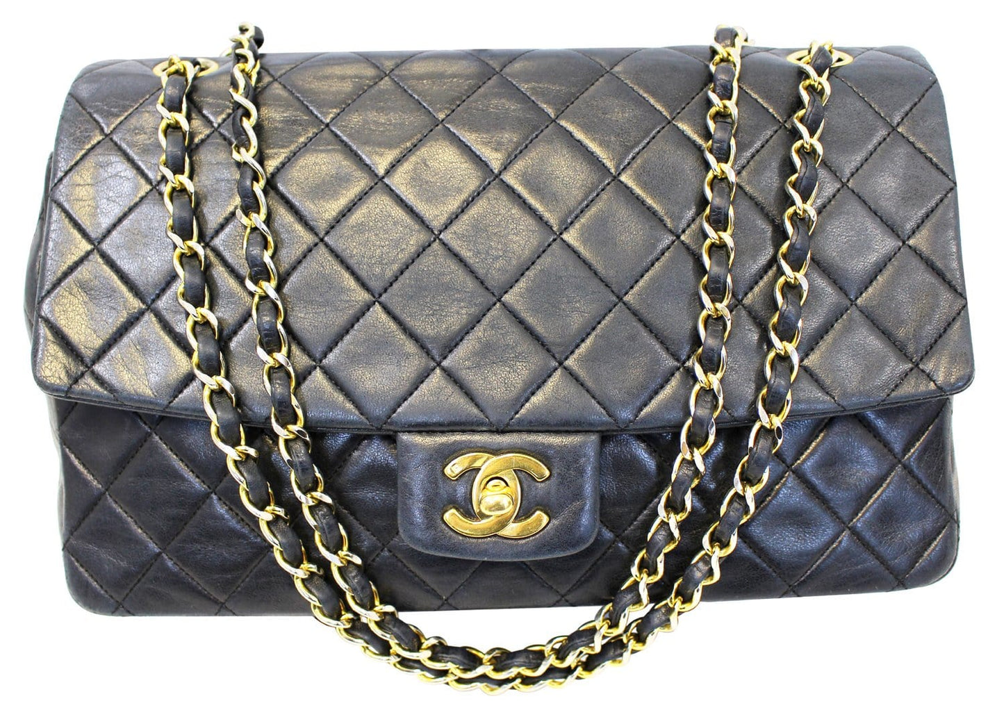 Chanel Medium Flap Shoulder Bag Leather Quilted