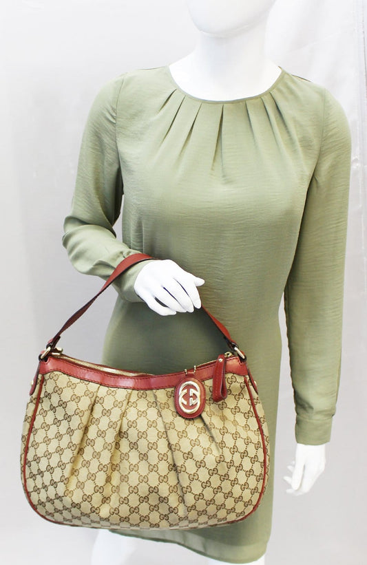 Gucci Sukey Hobo Bag Canvas Travel Bag