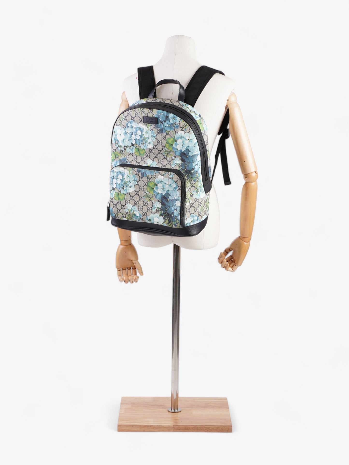 Gucci Blooms Backpack Floral Supreme Coated Canvas Blue