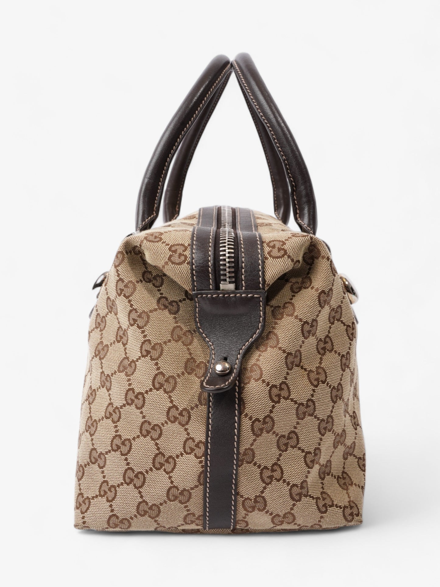 Gucci Match Ball Boston And Ebony Supreme Travel Canvas Beige Travel Bag