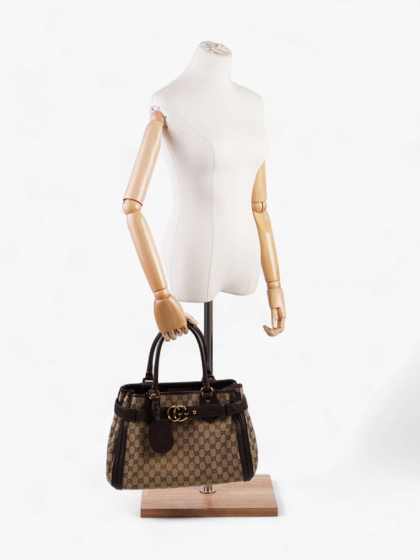Gucci Running Tote And Ebony Supreme Canvas Beige Tote Bag