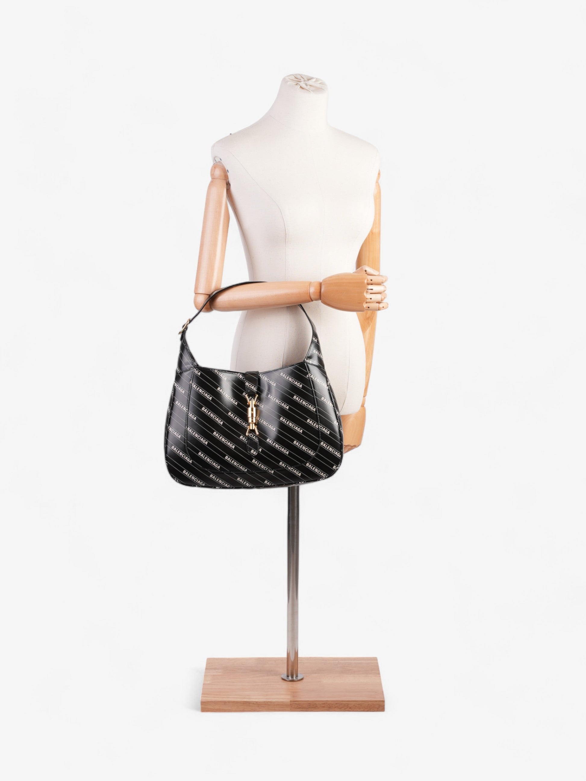 Gucci Balenciaga Jackie Medium Shoulder Bag Leather Black