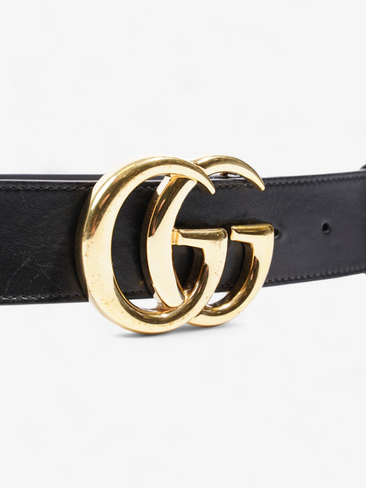 Gucci Marmont Re Edition Wide Belt Handbag Leather Black Accessory 110Cm 44