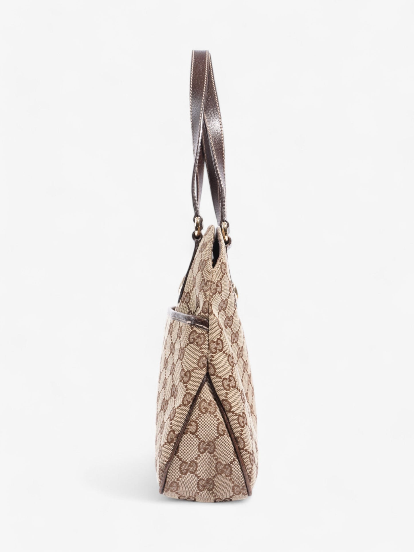 Gucci Charmy Front Pocket Shoulder Bag Supreme Canvas Brown