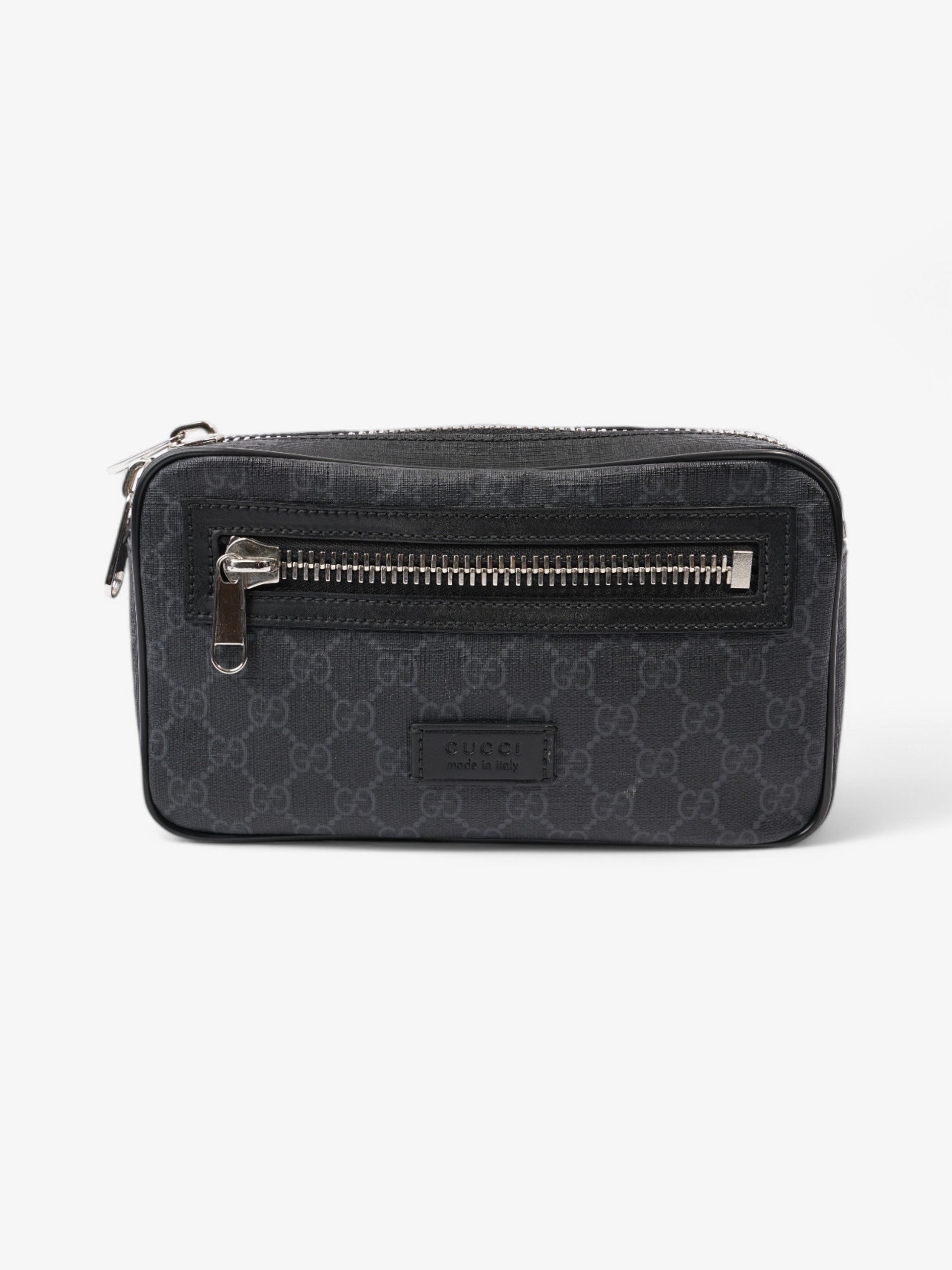 Gucci Bum Bag Supreme Coated Canvas Black Travel Bag