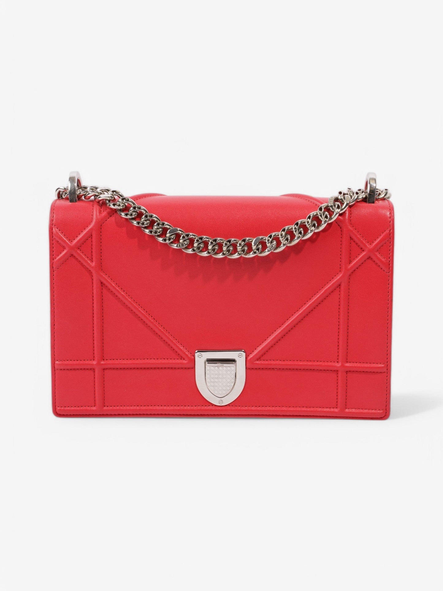 Dior Christian ama Calfskin Crossbody Bag Leather Red Medium