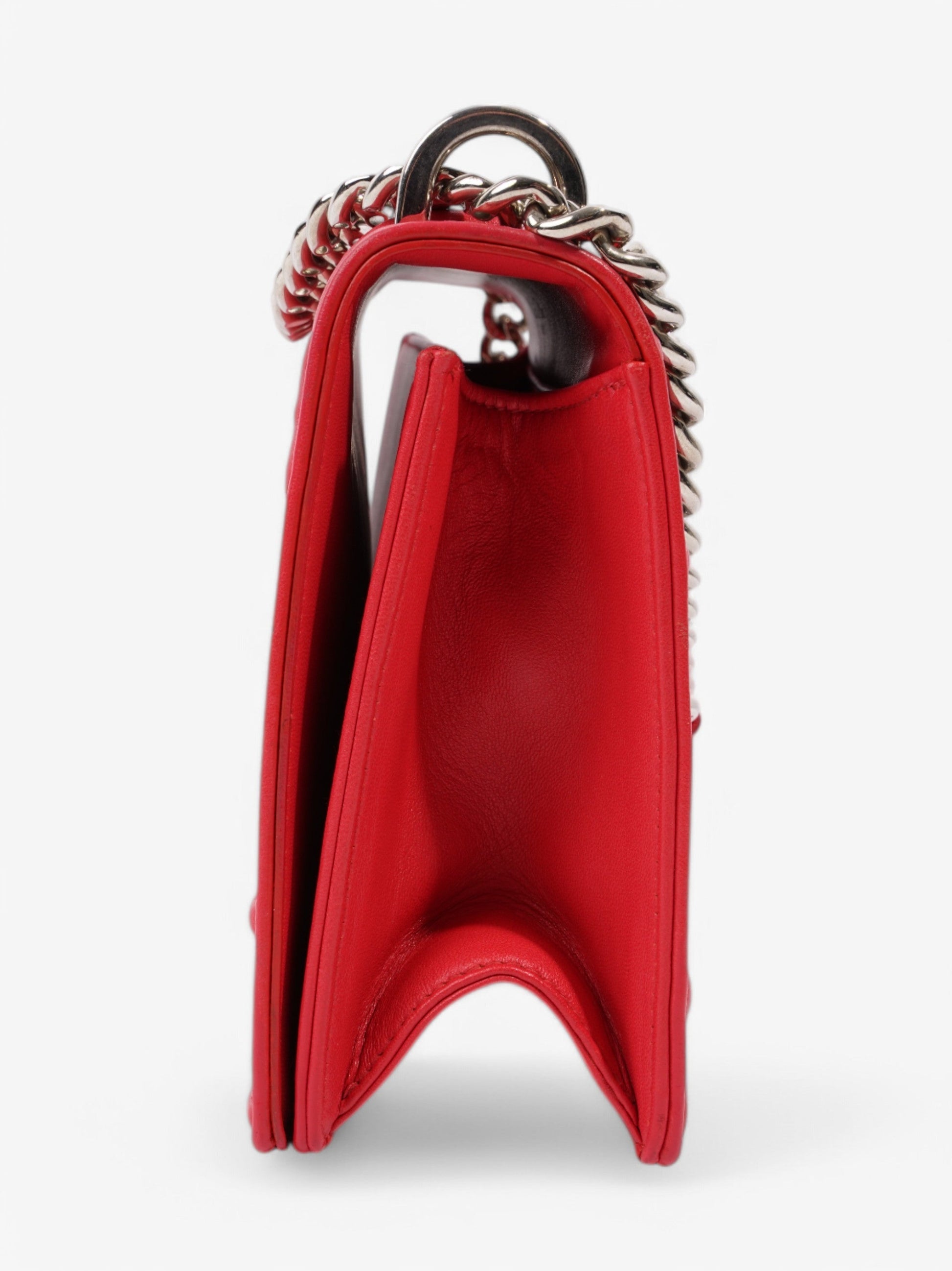 Dior Christian ama Calfskin Crossbody Bag Leather Red Medium