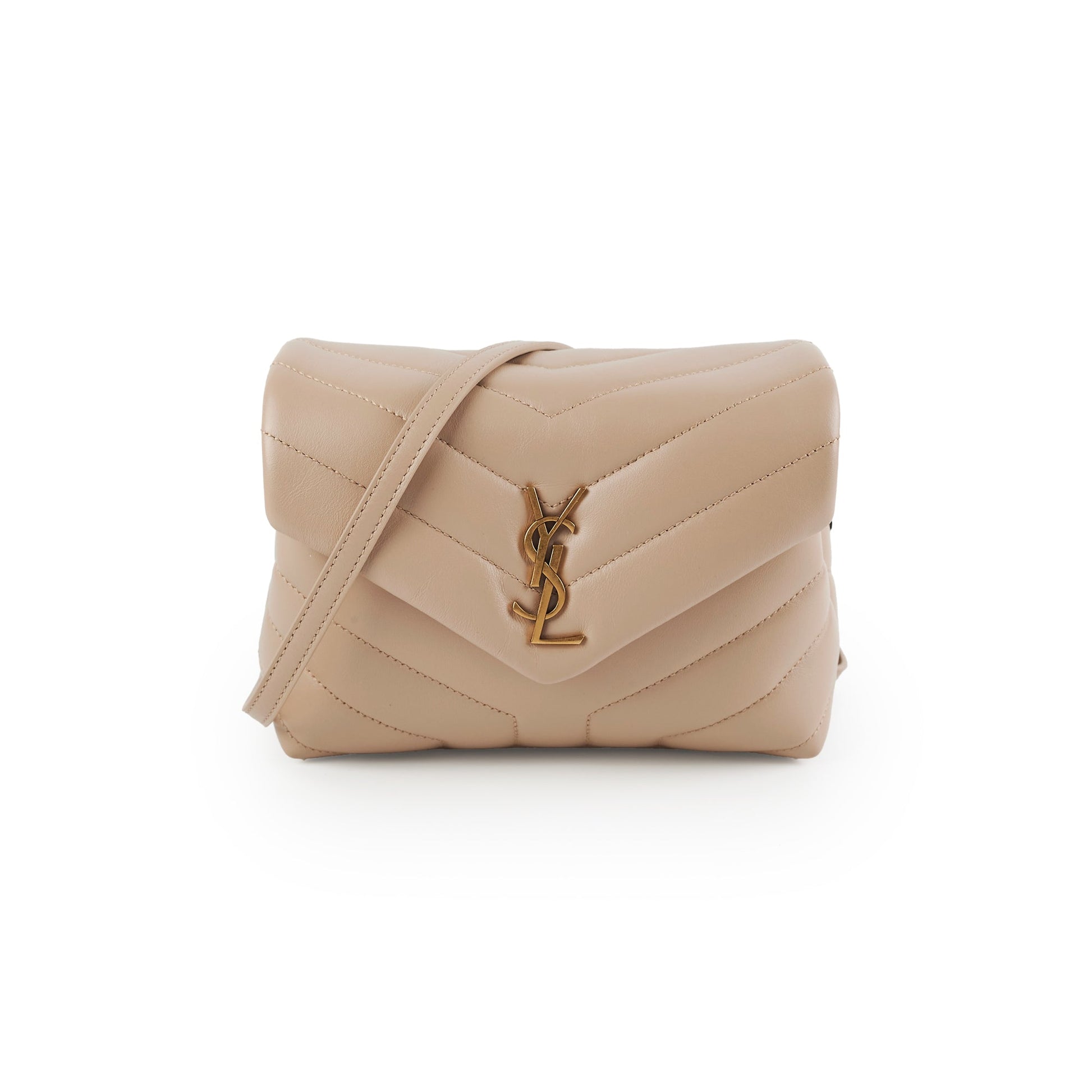 YSL Saint Laurent Lou Lou Crossbody Bag Beige Toy Beige Crossbody Bag