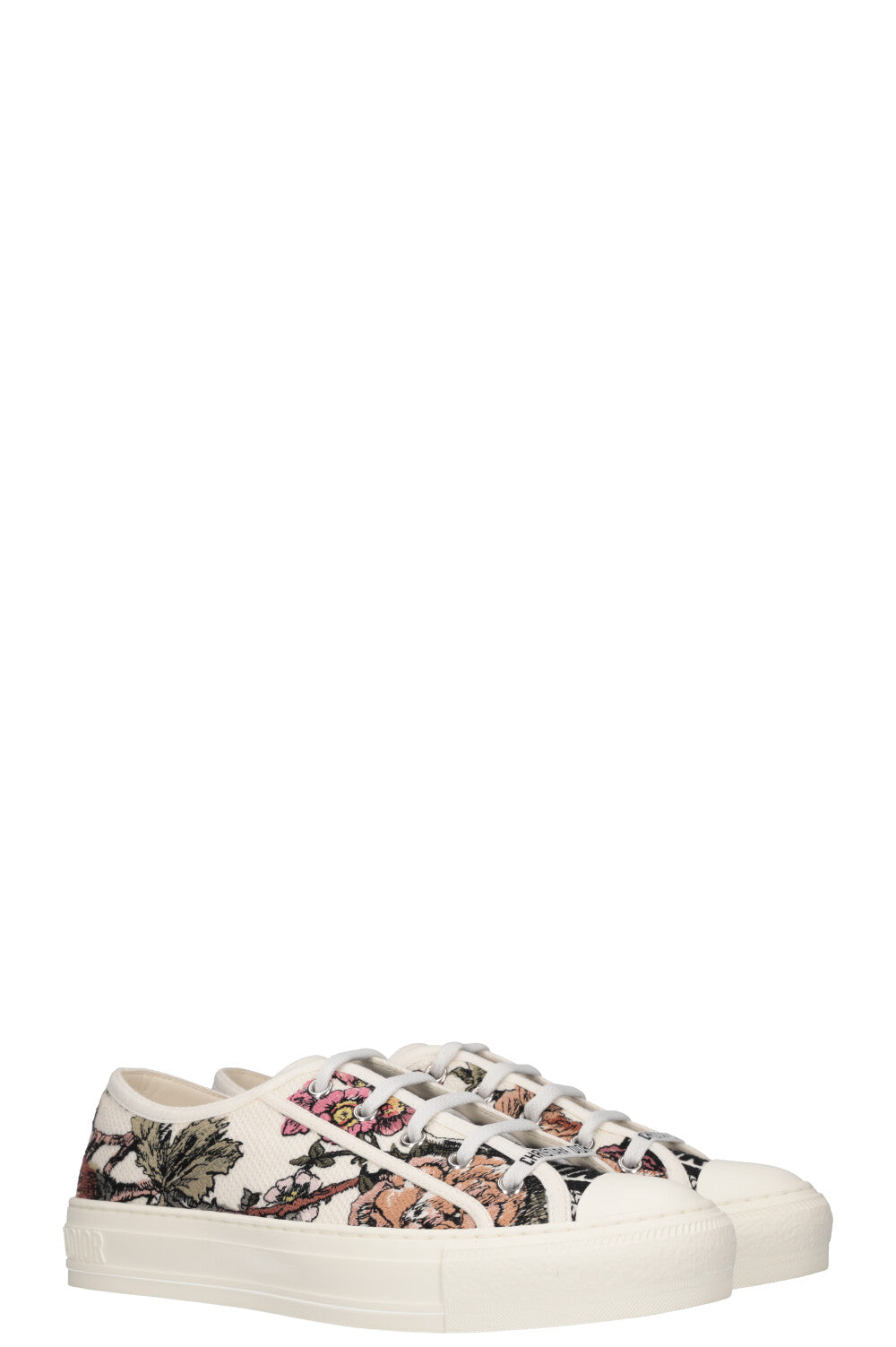 Dior Handbag Walk`N` Sneakers Flowers White Shoes