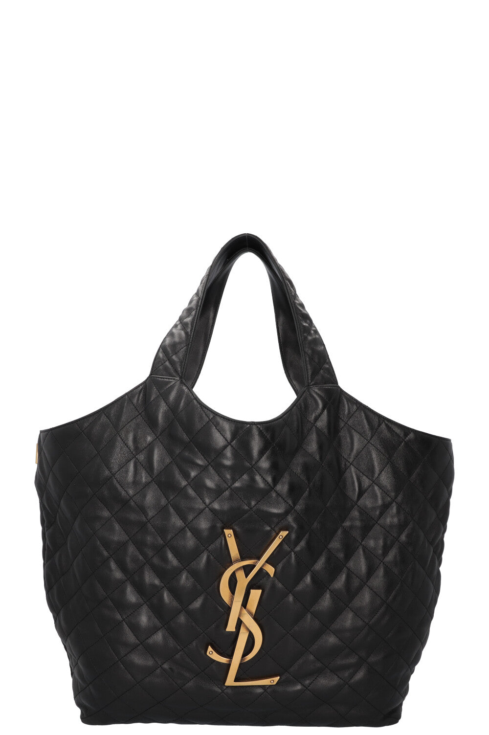 YSL Saint Laurent Tote Bag Tote Quilted Black Maxi