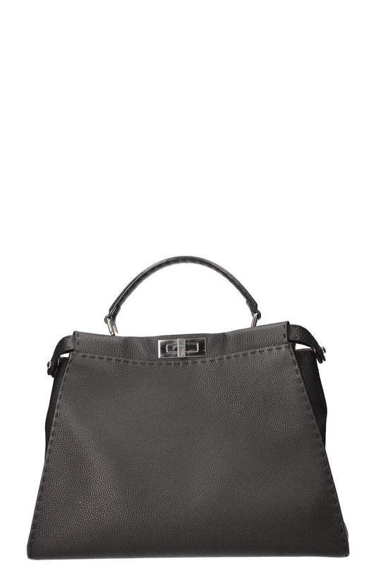 Fendi Tote Bag Peekaboo Black Large