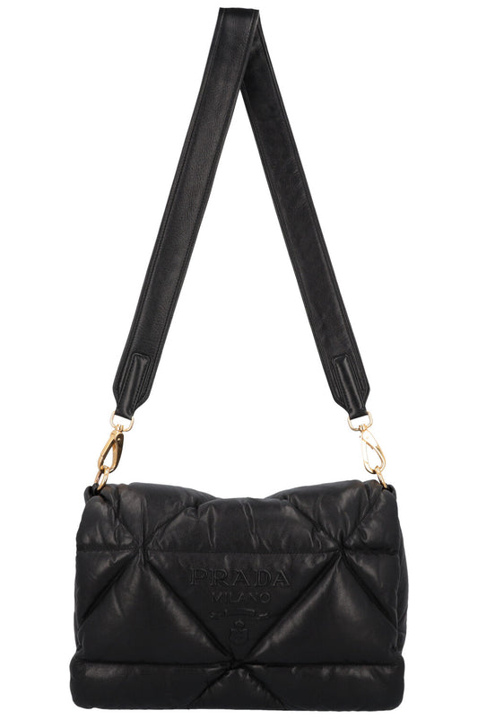 Prada Crossbody Bag Leather Quilted Black