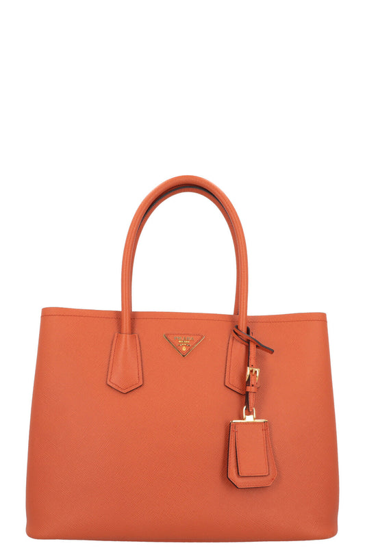 Prada Tote Bag Papaya Leather Saffiano