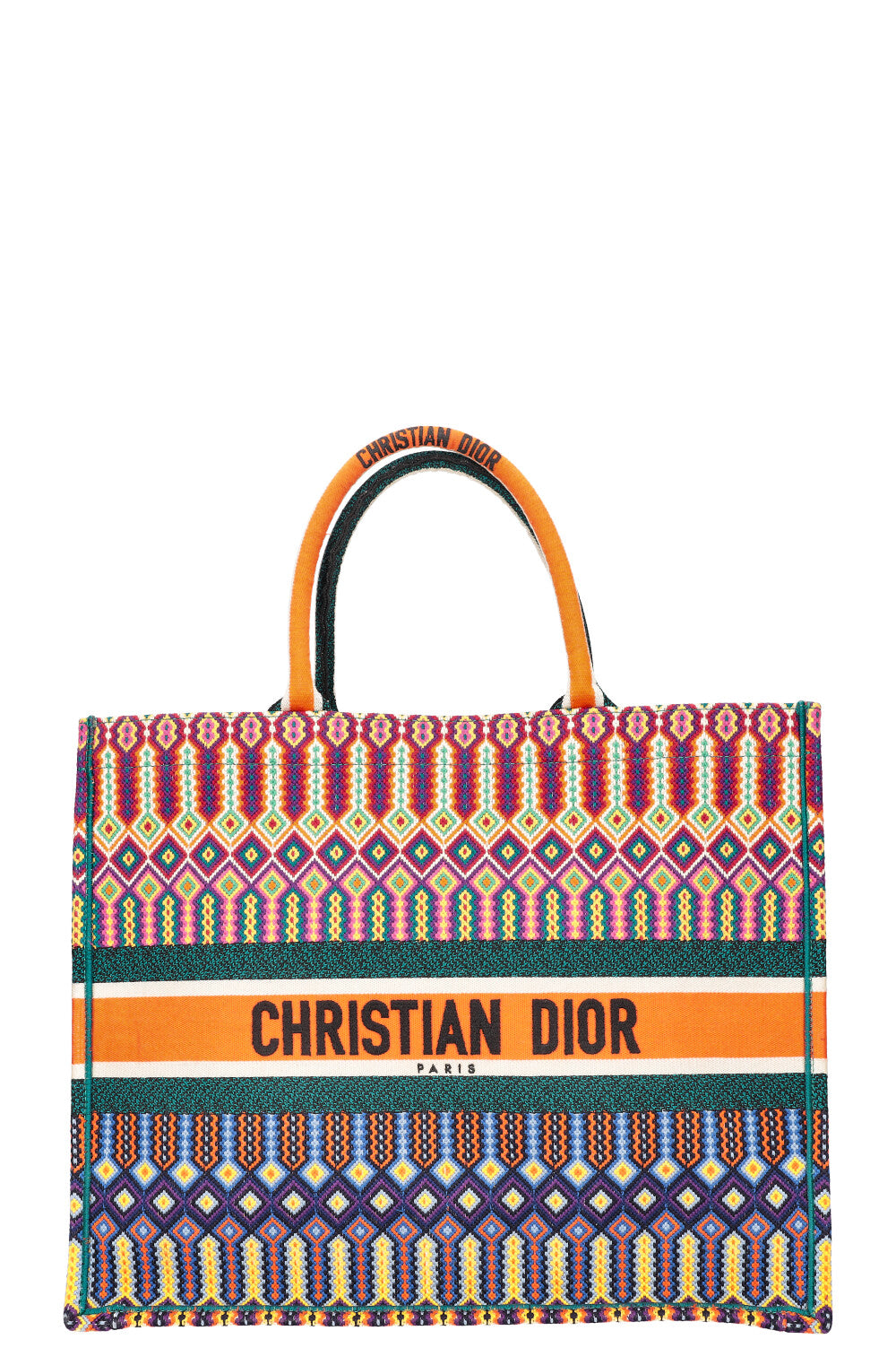 Dior Tote Bag Neon Book Tote 2 Orange Large