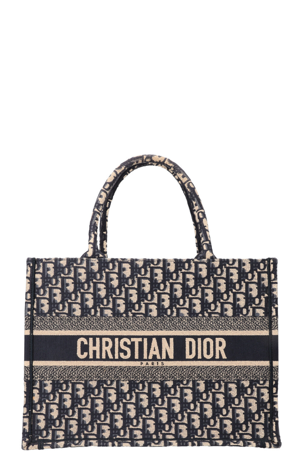 Dior Tote Bag Book Tote Oblique Blue Medium