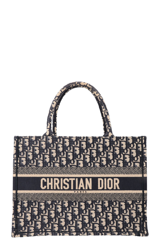 Dior Tote Bag Book Tote Oblique Blue Medium
