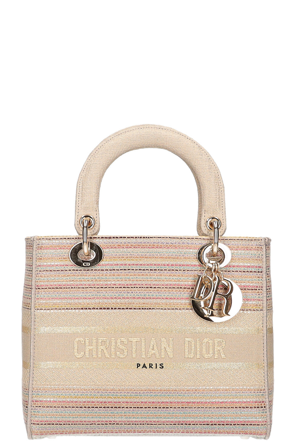 Dior Handbag Lady Bag Collection Gold Medium