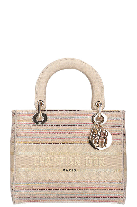 Dior Handbag Lady Bag Collection Gold Medium