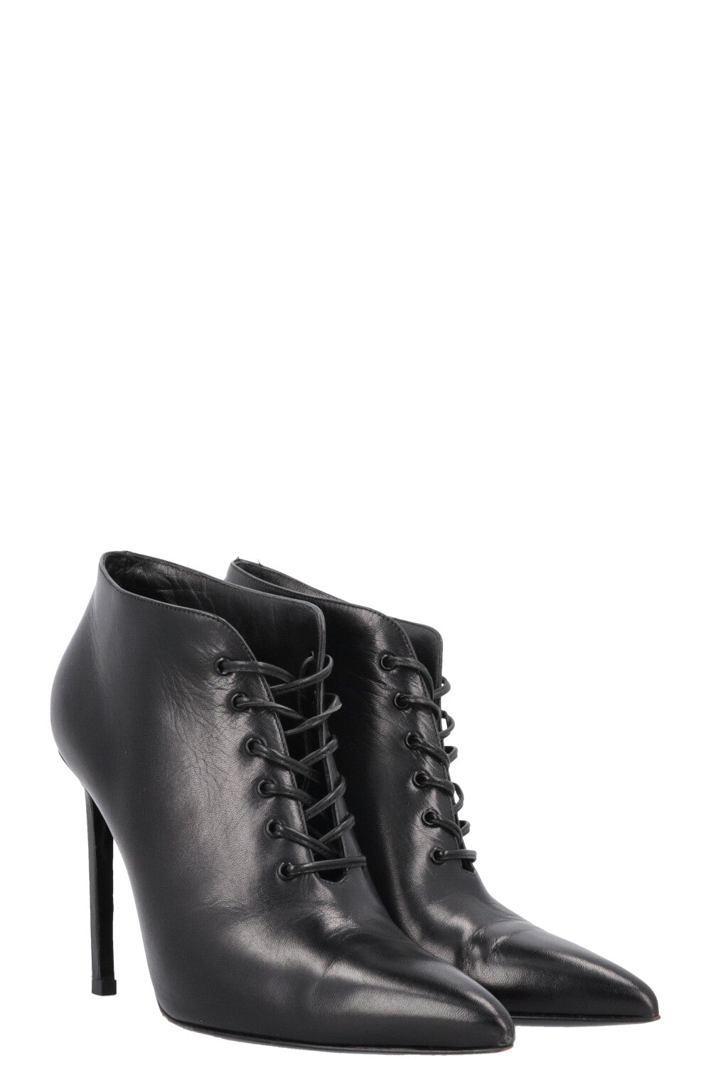 YSL Saint Laurent Boots Leather Black Shoes
