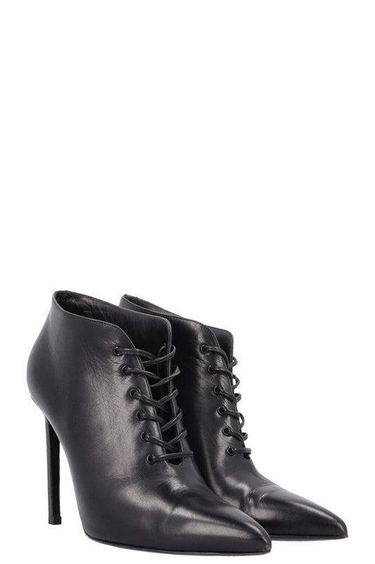 YSL Saint Laurent Boots Leather Black Shoes