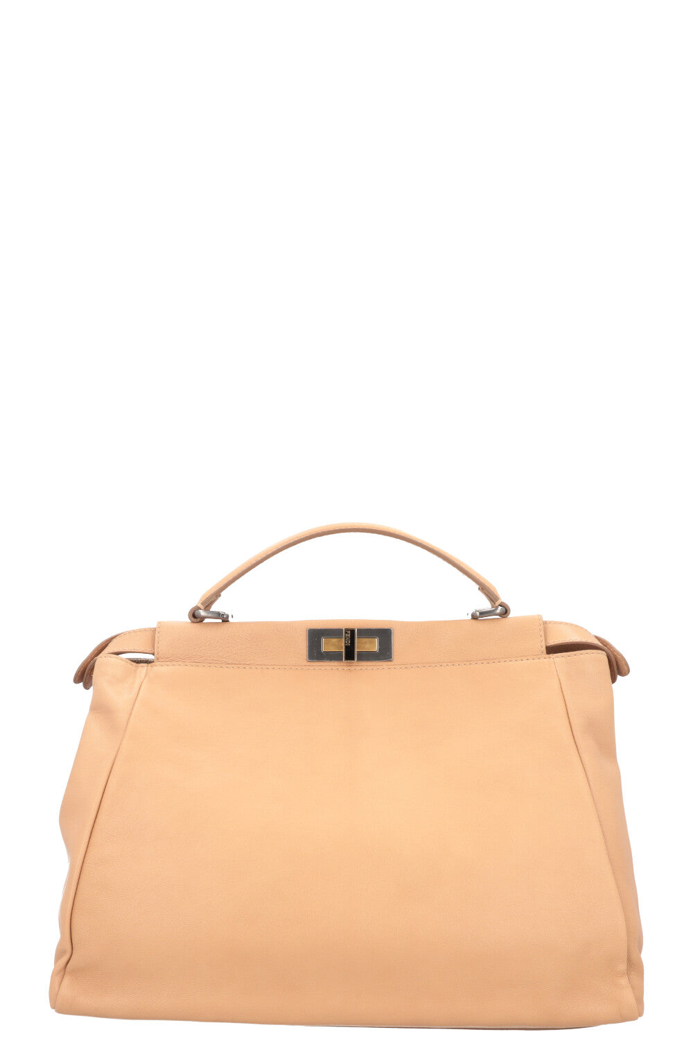 Fendi Peekaboo Leather Beige Large Handbag