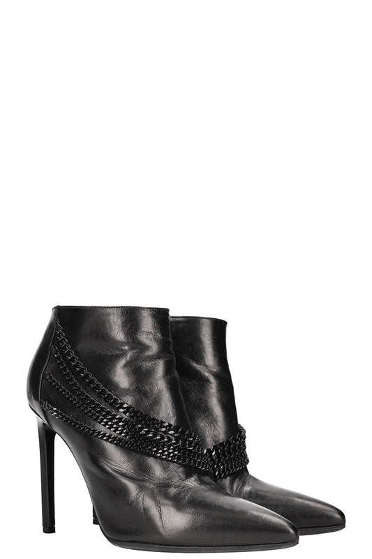 Ankle Boots Black Chain Shoes