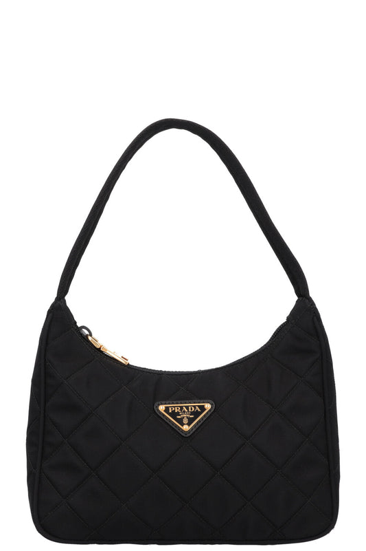 Prada Re- Shoulder Bag Nylon Quilted Black