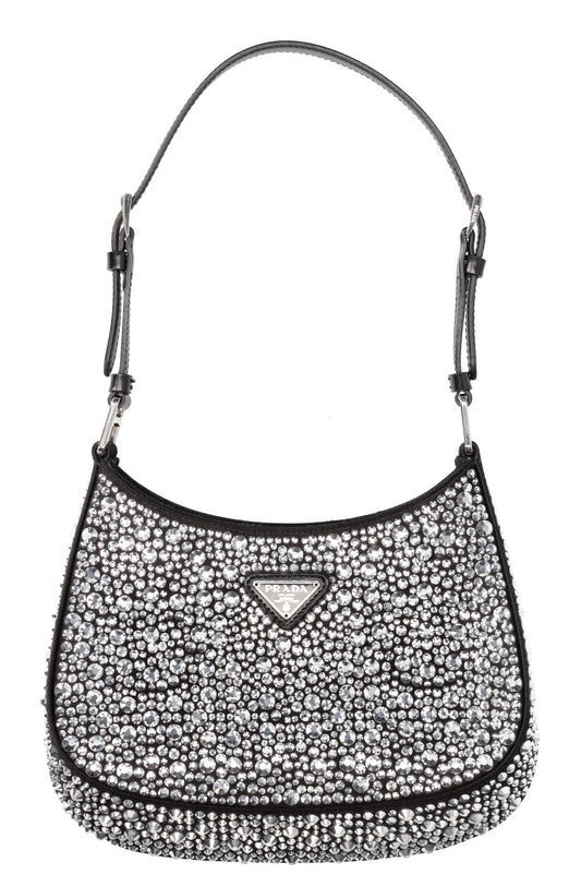 Prada Cleo Bag Crystals Black Handbag