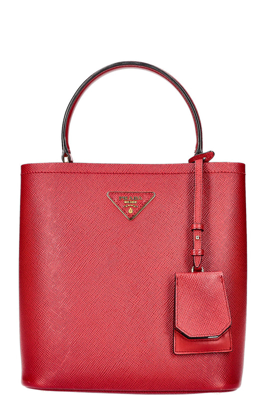 Prada Panier Bag 2 Saffiano Red Handbag