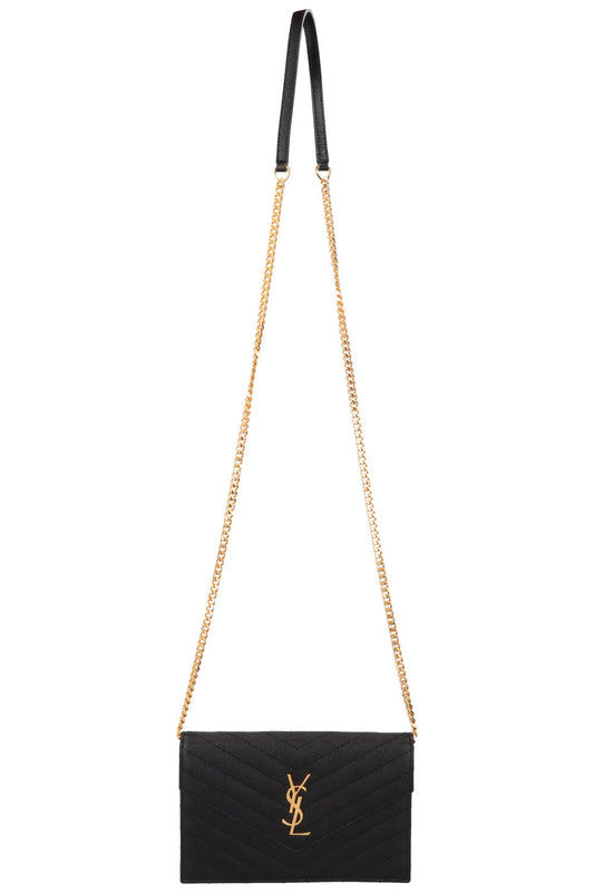 YSL Saint Laurent Crossbody Bag Cassandre WOC Bag Leather Black