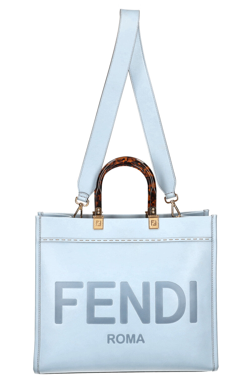 Fendi Sunshine Tote Bag Blue Baby