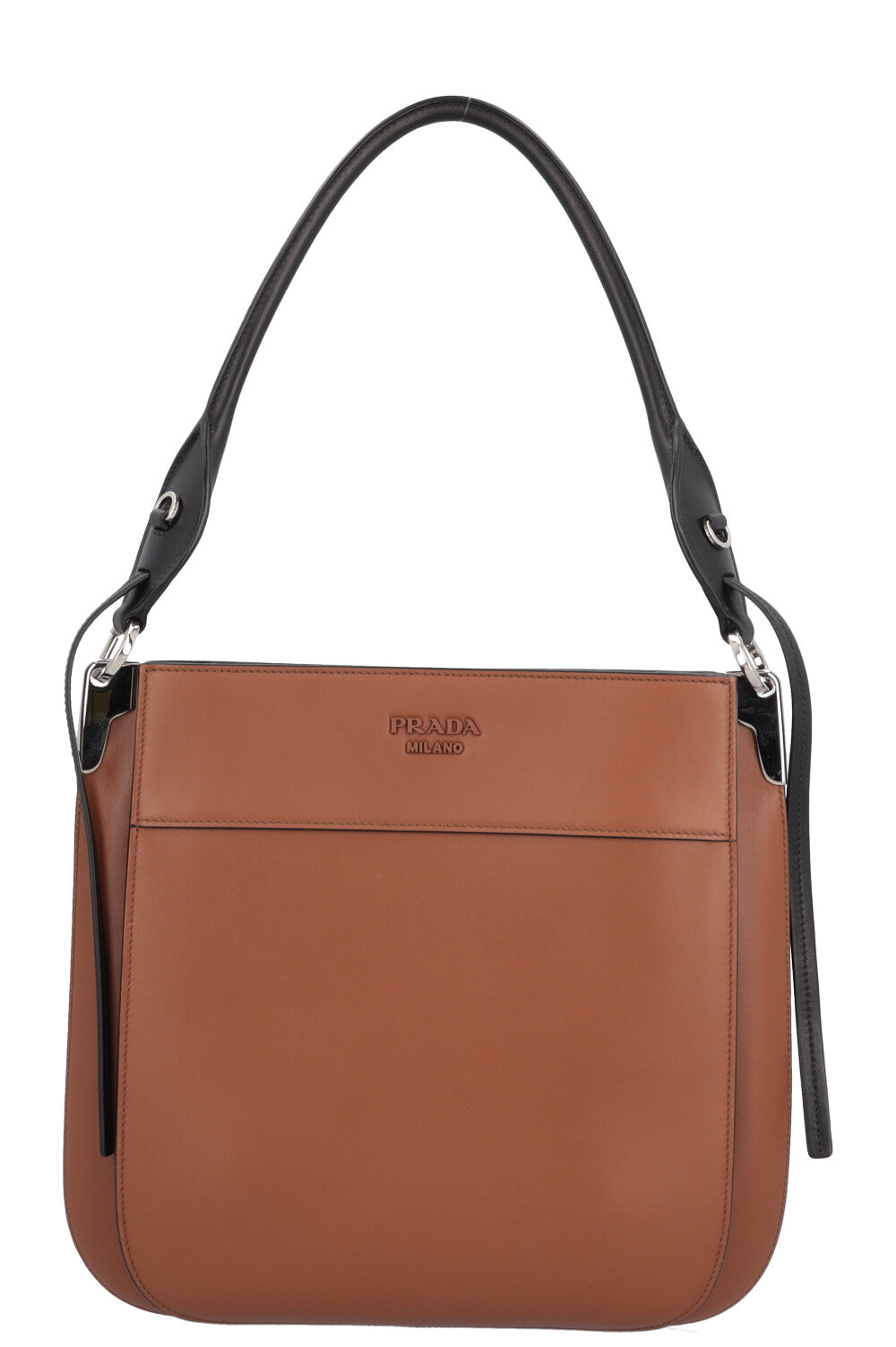 Prada Margit Bag Leather Black Brown Handbag