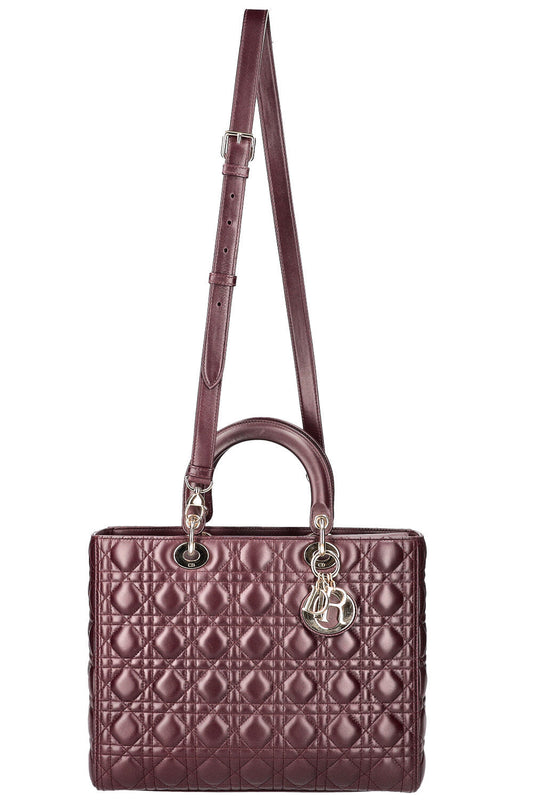 Dior Crossbody Bag Lady Cannage Plume Large