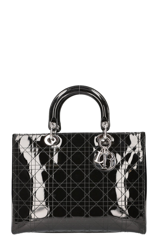 Dior Handbag Lady Black Large